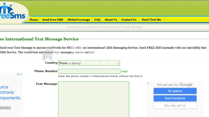 aFreeSMS website Download Free