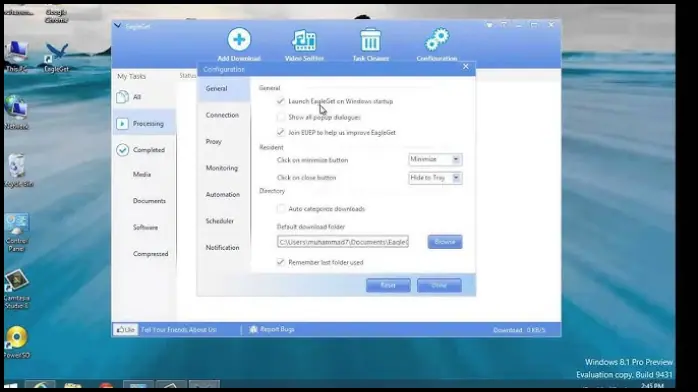 تحميل برنامج ايجل جيت 2025 EagleGet عربي للكمبيوتر مجانا
