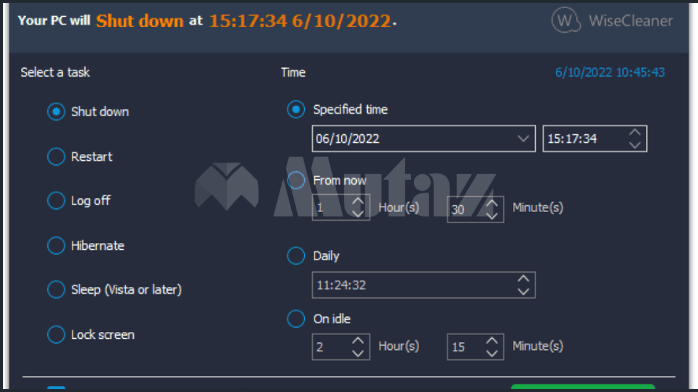 تحميل برنامج Wise Auto Shutdown